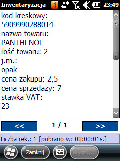 Do przewijania towarów używamy intuicyjnych przycisków (rys. 71) << lewo prawo >>. Rys. 70 Rys.