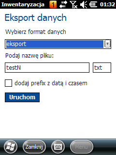 4.3 Eksport, pobieranie danych W dowolnym momencie możemy wyeksportować zgromadzone dane.