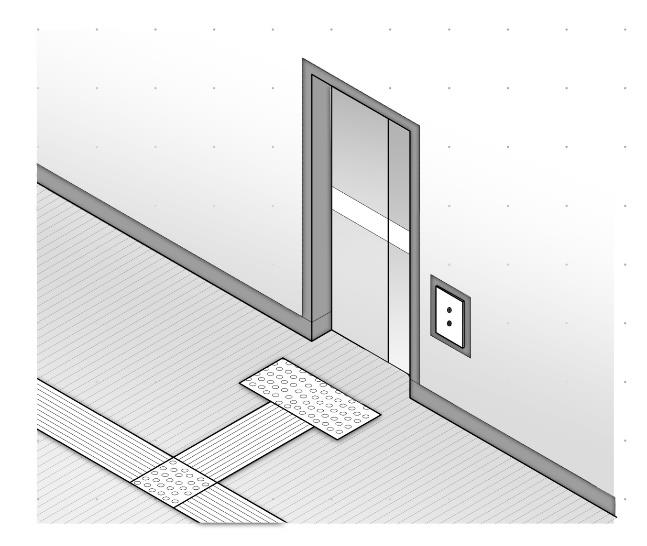 6. Przed windą powinna znaleźć się wolna przestrzeń zapewniająca swobodny obrót wózka inwalidzkiego (rys. 4.5.1), która ma minimalne wymiary 150 x 150 cm. 7.