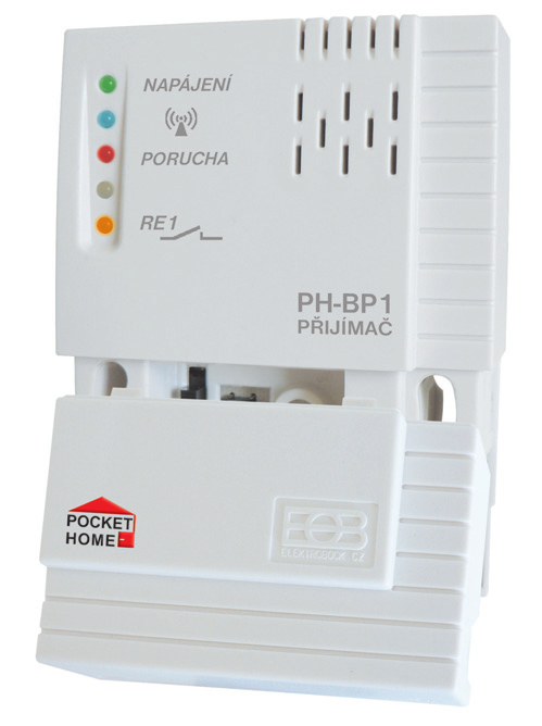 umożliwia załączanie ogrzewania na podstawie przyjętych informacji od nadajnika. W całym systemie PocketHome termostat PH-BP1 jest sterowany z centralnej jednostki PH-CJ37 (PH-CJ37 Plus).
