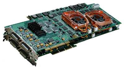Płyta SimFUSION 6000q z poczwórnym GPU Radeon 9800 Mimo, Ŝe wieloprocesorowe technologie były rewolucyjne, ograniczenia w obsłudze technologii sprawiły, Ŝe nie były w stanie dostarczyć swoich