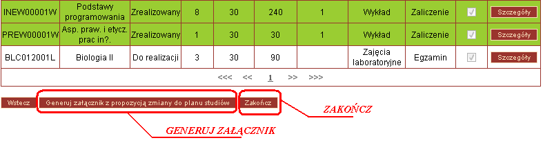 Dodajemy zrealizowane ćwiczenia oraz laboratorium jako zewnętrzne osobno zrealizowane przedmioty. Krok 5.