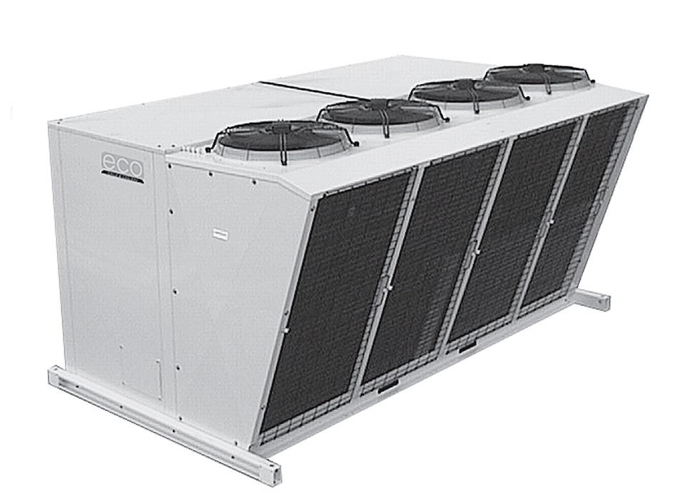 Skraplacze, chłodnice gazowe i dry coolery - PKE Zastosowanie PKE skraplacze z wentylatorami osiowymi, nadają się we szerokim zakresie dla chłodnictwa i klimatyzacji, gdy