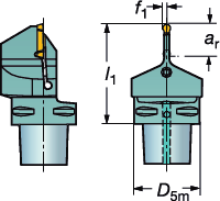 PARTNG AND GROOVNG CoroCut 1- and 2-edge CoroCut 1- i 2-ostrzowy Obróbka zewnętrzna CoroCut 1- i 2-ostrzowy Oprawki Coromant Capto Mocowanie śrubą Uwaga!