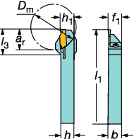 PARTNG AND GROOVNG CoroCut 1- and 2-edge CoroCut 1- i 2-ostrzowy Obróbka zewnętrzna CoroCut 1- i 2-ostrzowy Oprawki z chwytem do obrabiarek precyzyjnych do obróbki małych przedmiotów Mocowanie śrubą