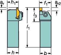 PARTNG AND GROOVNG CoroCut 1- and 2-edge CoroCut 1- i 2-ostrzowy Obróbka zewnętrzna CoroCut 1- i 2-ostrzowy Oprawki z chwytem tradycyjnym do toczenia płytkich rowków oraz rowków czołowych Mocowanie