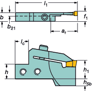 PARTNG AND GROOVNG T-Max Q-Cut for Multi-Spindle automatics T-Max Q-Cut do obrabiarek wielowrzecionowych T-Max Q-Cut Wymienne wkładki do przecinania w obrabiarkach wielowrzecionowych Zacisk sprężysty