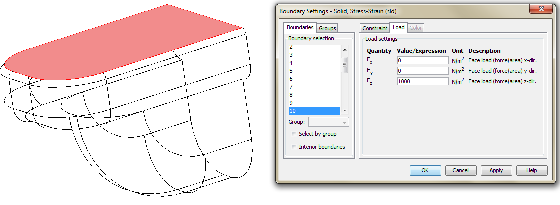 analizy statycznej Static analysis. Analiza ma charakter trójwymiarowy 3D