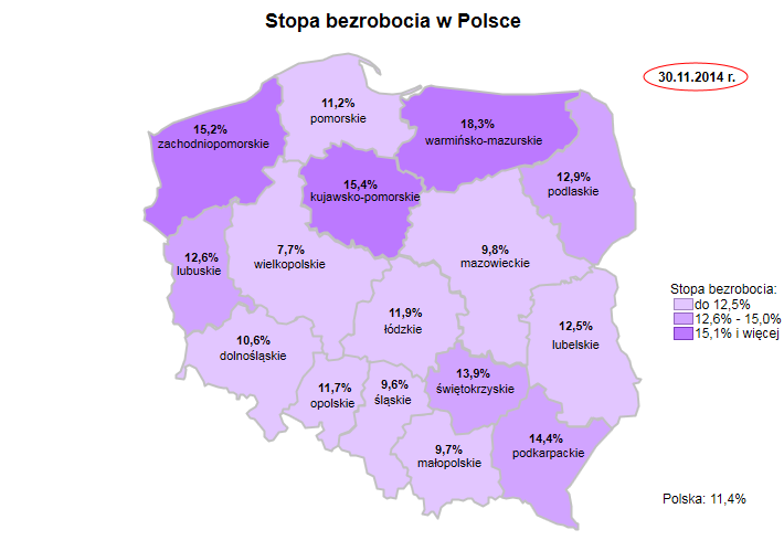 Informacja miesięczna o rynku pracy listopad 2014 r.