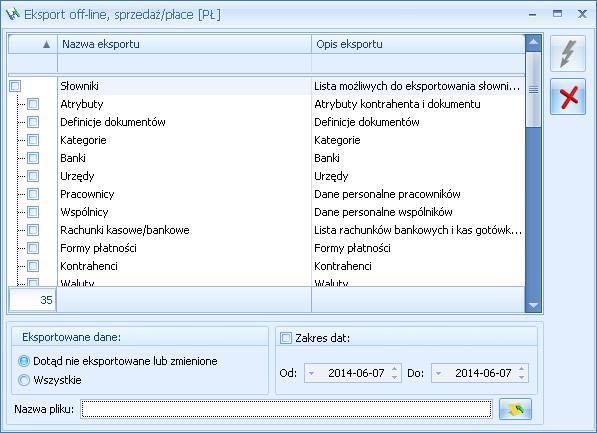 i zmienione do pliku przenoszone są zmienione od ostatniego eksportu typy wypłat oraz nowe.