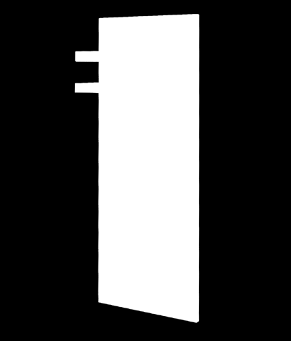 regał SIMPLE lewostronny 70 cm 180 cm