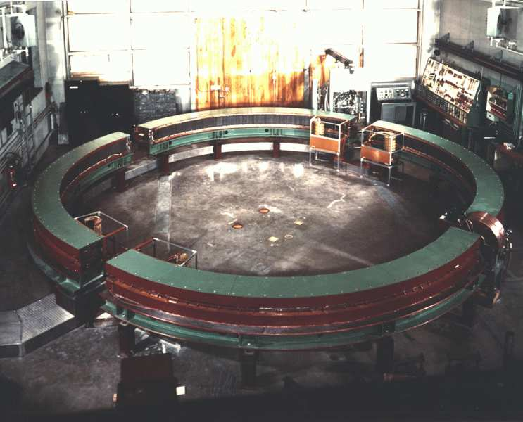 Akceleratory Synchrotron 1955 Rosnace pole magnetyczne utrzymuje czastki