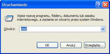 Tryb tak zwanej konsoli tekstowej W systemach MS Windows