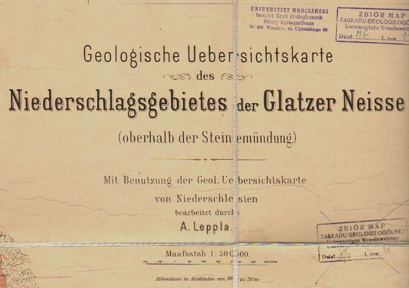 geologischer Übersichtskarte 1 : 50 000. Abh.