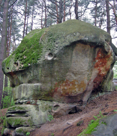 quarry, 4 other protected objects, 5 area of the Ciężkowice-Rożnów Landscape Park Rozmieszczenie chronionych obiektów skałkowych na terenie