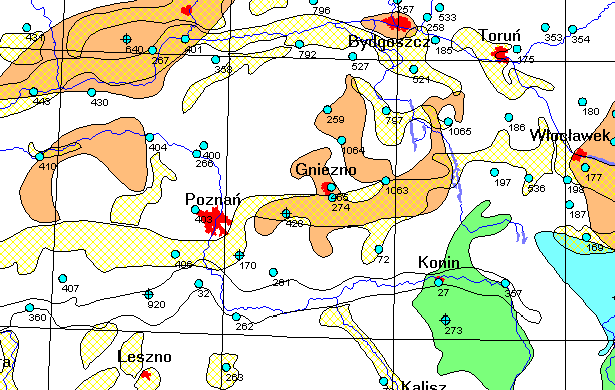 Ryc. 8 Główne zbiorniki wód podziemnych Źródło: http://www.pgi.gov.pl/soh/zbiornikiwodpodziemnych/23.html Badania jakości wód podziemnych prowadzone są w ramach Państwowego Monitoringu Środowiska.