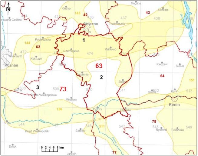 Ryc. 9 JCWPd zlokalizowane na obszarze gminy Września Źródło: www.gios.gov.