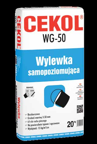 7 l wody na 20 kg suchego proszku około 30 minut w temperaturze + 18 0 C po 6 godzinach w temperaturze + 18 0 C około 1,5 mm na dobę około 15 kg/m 2