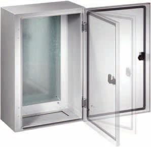 ALPHA BOX Rozdzielnice instalacyjne z drzwiami stalowymi i płytami montażowymi n Przegląd Rozdzielnice dystrybucyjne ALPHA BOX składają się z metalowej obudowy i drzwi z uszczelką.