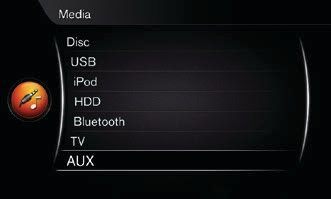 Jak podłączyć zewnętrzne urządzenie audio? Podłączyć urządzenie zewnętrzne do wejścia AUX lub USB* w schowku w konsoli środkowej.