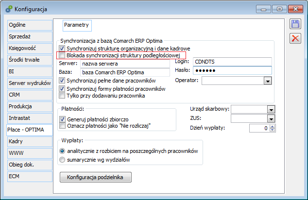 4 Współpraca z Comarch ERP Optima Kadry i Płace 4.1 