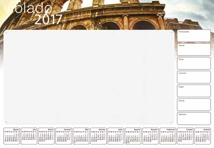 Kalendarz biurkowy - biuwar Kalendarz biurkowy typu biuwar o zróżnicowanym formacie oraz ilości kartek w bloku.