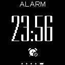 Alarm Na tym ekranie można ustawić alarm. Alarm zapisany w pamięci zegarka ASUS VivoWatch działa niezależnie od alarmów ustawionych w telefonie.