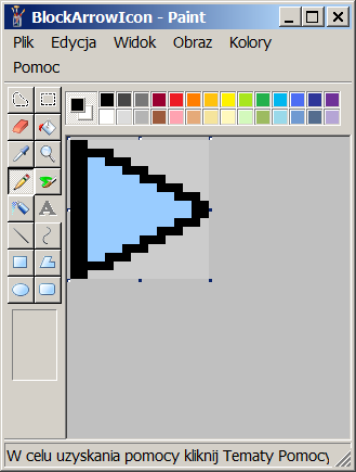 Ćwiczenie 2 ikona komponentu Przy użyciu edytora graficznego (np.