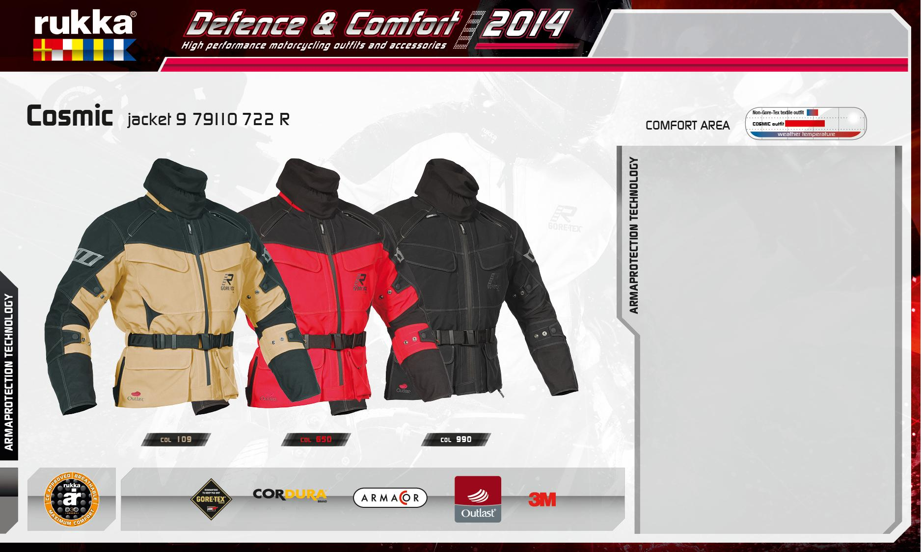 ARMA PROTECTION Materiały: Gore-Tex Pro Shell 3 warstwowy laminat z materiałem Armacor - połączenie nowoczesnych włókien aramidowych (kevlar) i Cordury.