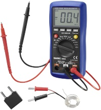 MULTIMETR CYFROWY Niezbędny do diagnostyki usterek elektronicznych - Woltomierz prądu stałego/zmiennego: 0 do 250 V. - Omomierz: 0 do 20 MΩ. - Tester diod: 2.