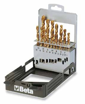pudełku IN ISO x0, R 0 N/ HV 70 0 SP Komplet wierteł krętych cylindrycznych, krótkich, szlifowanych, HSS-TiN, tytanowych IN ISO R 0 N/ HV 0,0 00 x0, Beta Polska zastrzega sobie prawo