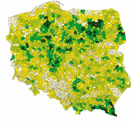 Cel 5. Priorytet 5.4. Cel szczegółowy 5 Ochrona środowiska i adaptacja do zmian klimatu na obszarach wiejskich 5.4. Zrównoważona gospodarka leśna i łowiecka na obszarach wiejskich Wymiar terytorialny priorytetu Kierunek interwencji 5,4,1.