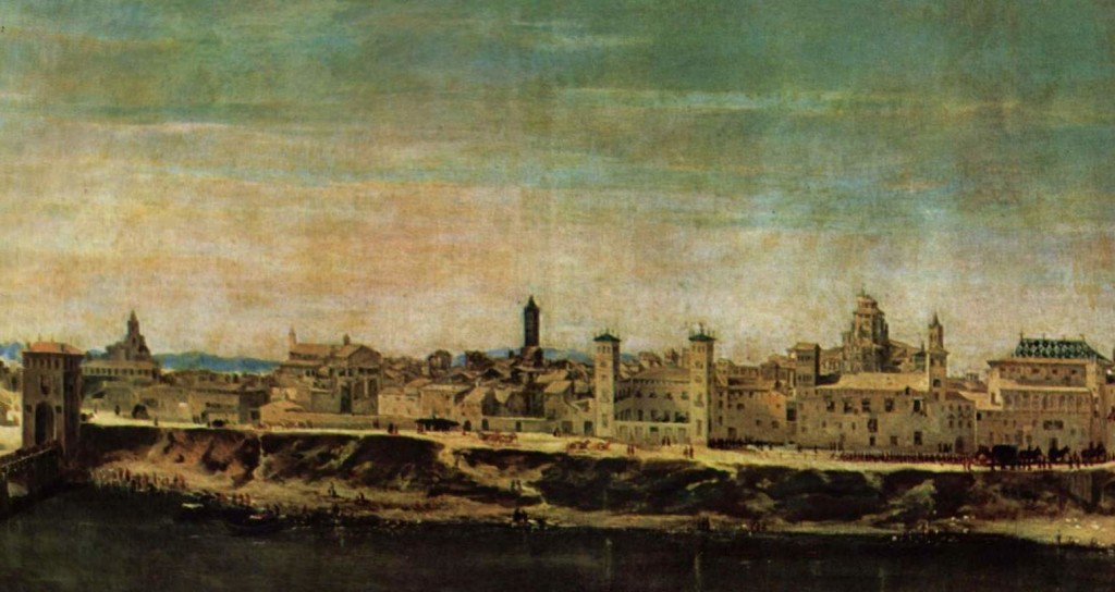 Zaragoza była od XII wieku stolicą Aragonii. W roku 1725 była dość ważnym miastem liczącym 30.000 mieszkańców, by pod koniec wieku, w 1787 mieć ich już 45.000. Wyludni sie nieco w rezultacie wojen napoleońskich.