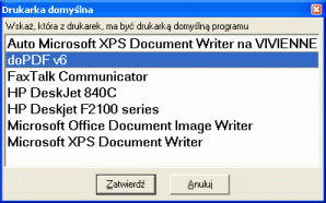 8. Wydruki. Po kliknięciu przycisku Drukuj, na przycisku pojawi się lista dostępnych w programie wydruków. Jak widać w aktualnej wersji programu dostępnych jest dwanaście formularzy.