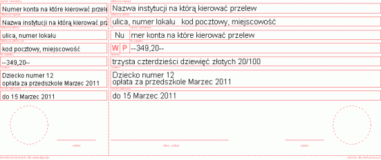 Jeżeli w ustawieniach programu, w pole uwagi wprowadzono jakikolwiek tekst, pojawi się on w prawej, dolnej części paska opłat.