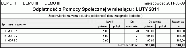 8.10. Lista dla Pomocy Społecznej. Pomoc społeczna jest szczególnym płatnikiem. Tylko dla pozycji oznaczonych jako pomoc społeczna program nie oblicza odsetek.