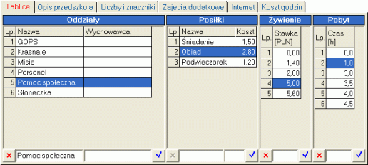 2. Ustawienia. Przed przystąpieniem do prowadzenia list odpłatności, program należy ustawić. Część z ustawień zdefiniowaliście Państwo zamawiając program (nazwy, adresy, numery kont).