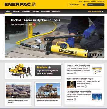 O firmie Enerpac Enerpac jest czołowym, globalnym dostawcą wysokociśnieniowych narzędzi i rozwiązań hydraulicznych, z bogatym asortymentem produktów i globalną sieć dystrybucji, znającym też dobrze