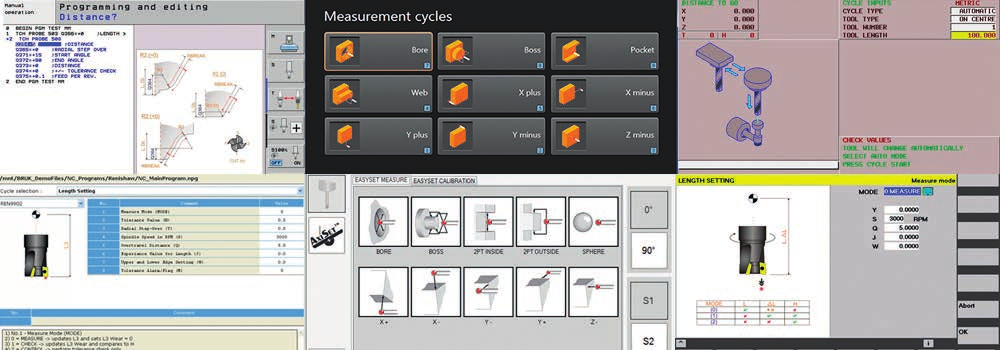 Kontrola w trakcie procesu Przygotowanie procesu Programowanie na obrabiarce Graficzne interfejsy użytkownika (GUI) Poza oprogramowaniem Set and Inspect firma Renishaw oferuje rodzinę przyjaznych dla