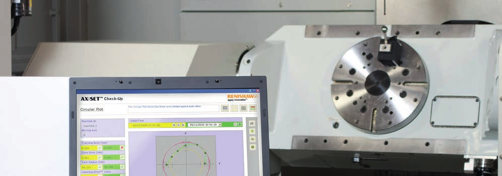 Diagnostyka obrabiarek Sprawdzian AxiSet Podstawa procesu Kompletne rozwiązanie do kontroli ustawienia i pozycjonowania osi obrotowych.