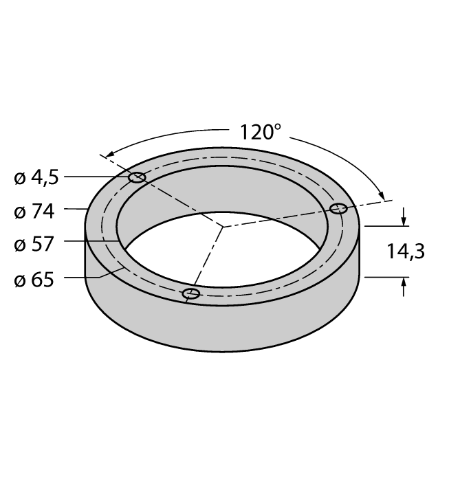 indukcyjnych Ri-QR24 M2-QR24 1590917 Aluminium protecting ring and shield for inductive encoders Ri-QR24 5 / 9 Hans Turck