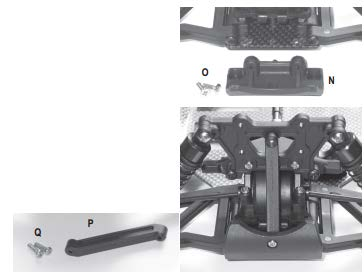 Regulowany pręt serwa jest zainstalowany między ramieniem serwa i kierownicą za pomocą dwóch śrub M3x10mm.