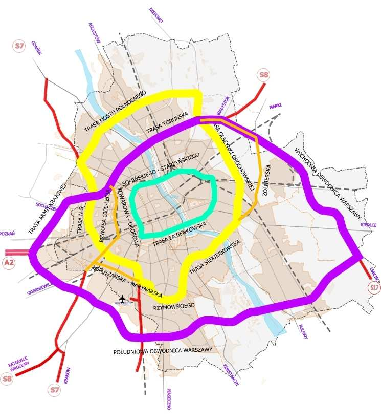 System transportu drogowego System obwodnicowy ochrona zurbanizowanego centrum przed ruchem Obwodnica Ekspresowa