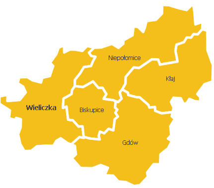 Analizą objęto tereny dwóch powiatów sąsiadujących z Krakowem, tj. powiatu krakowskiego oraz powiatu wielickiego.