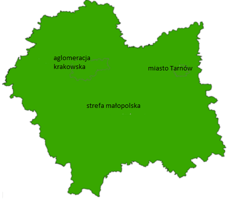 Ocenę stanu atmosfery na terenie województwa i gminy przeprowadzono w oparciu o dane z Oceny Jakości Powietrza w Województwie Małopolskim w 2014 roku.