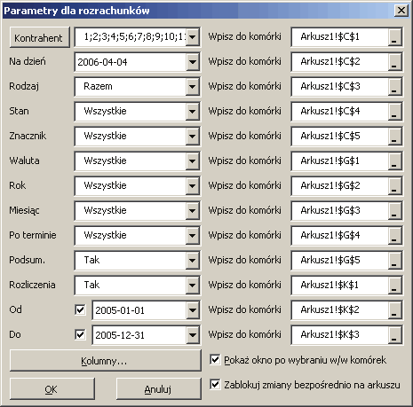 58 Rozdział 2 Parametry dla rozrachunków Rys.