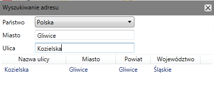 Pojazd określa numer rejestracyjny pojazdu, dla którego ustawiane będzie śledzenie.