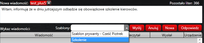 należy użyć przycisku Zapisz zmiany w celu zapisania szablonów w systemie. W przypadku gdy nie chcemy zapisywać szablonów możemy skorzystać z polecenia Anuluj zmiany.