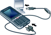 W trybie Tryb Telefon można także synchronizować, przesyłać pliki i używać telefonu jako modemu komputera. Więcej informacji można uzyskać w sekcji Rozpoczęcie pracy witryny www.sonyericsson.