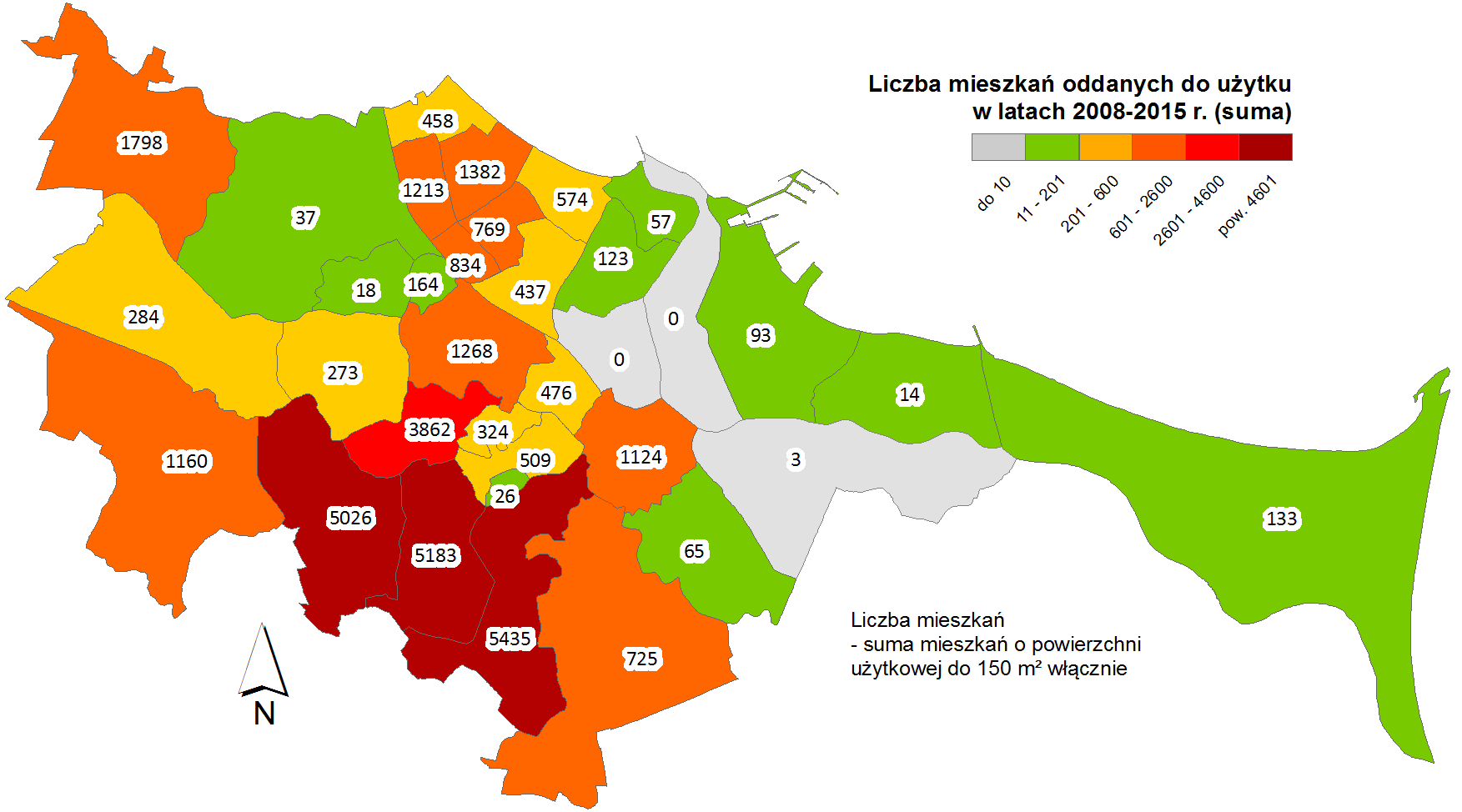 Mieszkania oddane do użytku w podziale na jednostki pomocnicze Gdańska w latach 2008-2015 DZIELNICA LICZBA MIESZKAŃ ODDANYCH DO UŻYTKU W LATACH 2008-2015 DZIELNICA LICZBA MIESZKAŃ ODDANYCH DO UŻYTKU